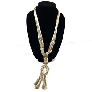 3/$30 Free People | Tan Open Road Thread Necklace